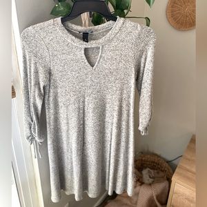 Grey Long Sleeve Dress